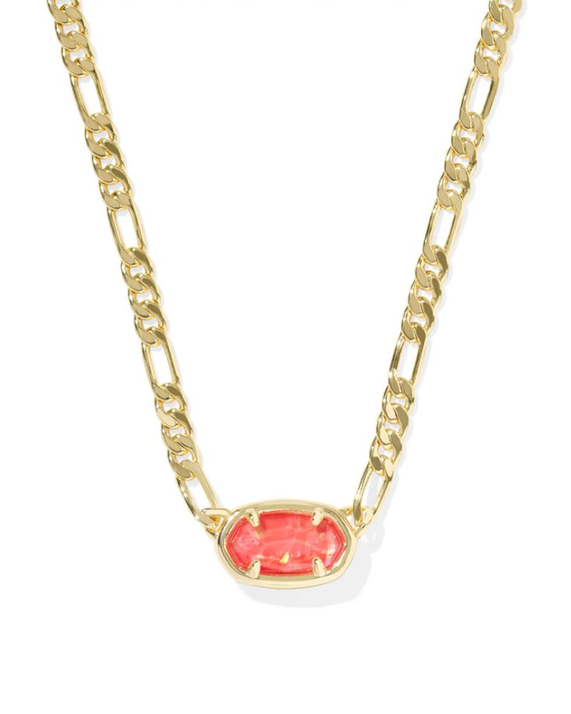 Elisa Figaro Pendant Necklace Gold Papaya Iridescent Mop by Kendra Scott