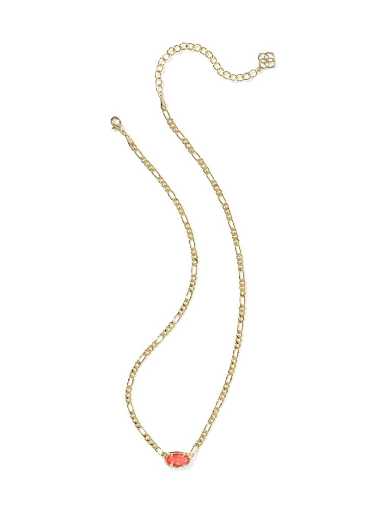 Elisa Figaro Pendant Necklace Gold Papaya Iridescent Mop by Kendra Scott