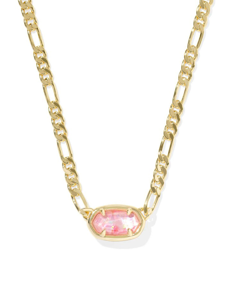 Elisa Figaro Pendant Necklace Gold Pink Iridescent Mop by Kendra Scott