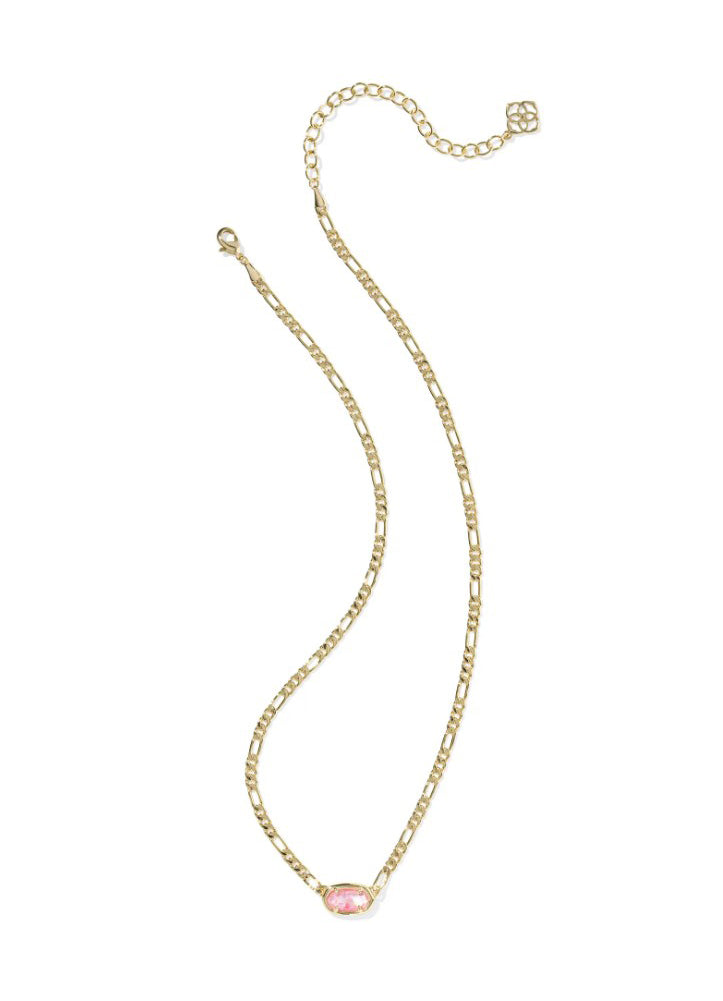 Elisa Figaro Pendant Necklace Gold Pink Iridescent Mop by Kendra Scott