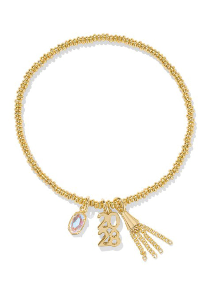 2028 Grad Stretch Bracelet Gold Dichroic Glass by Kendra Scott