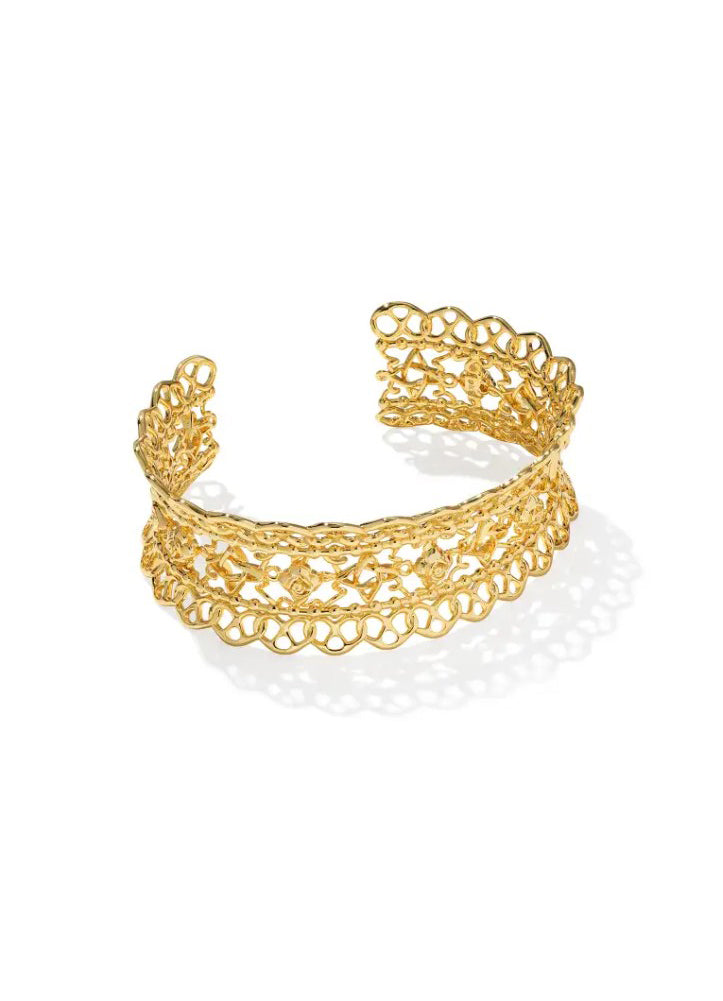 Krista Lace Cuff Bracelet Gold Metal by Kendra Scott