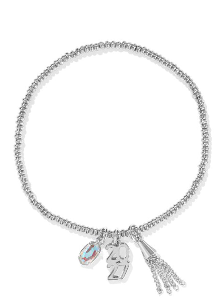 2027 Grad Stretch Bracelet Rhod Dichroic Glass by Kendra Scott