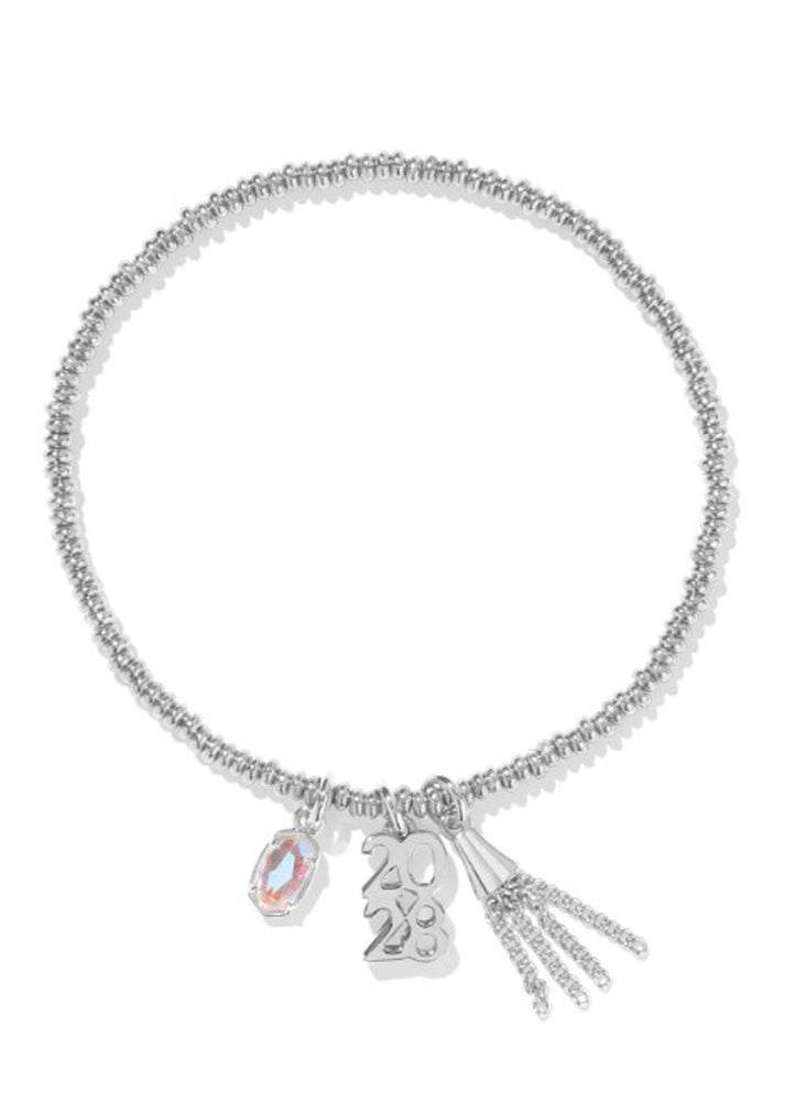 2028 Grad Stretch Bracelet Rhod Dichroic Glass by Kendra Scott