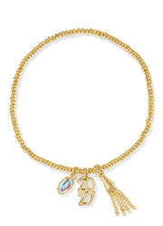 2027 Grad Stretch Bracelet Gold Dichroic Glass by Kendra Scott