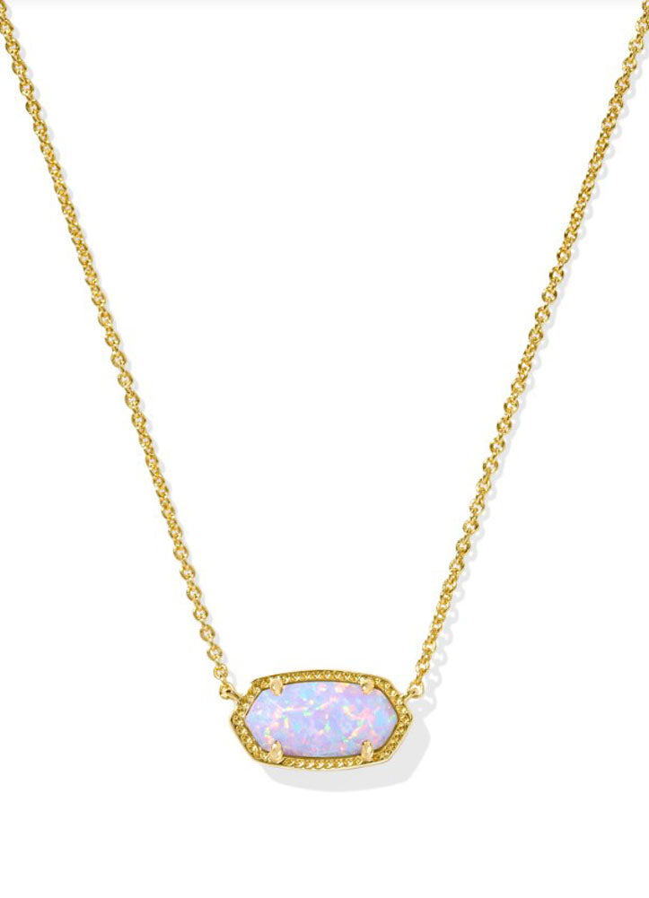 Elisa Necklace Gold Lilac Opal by Kendra Scott