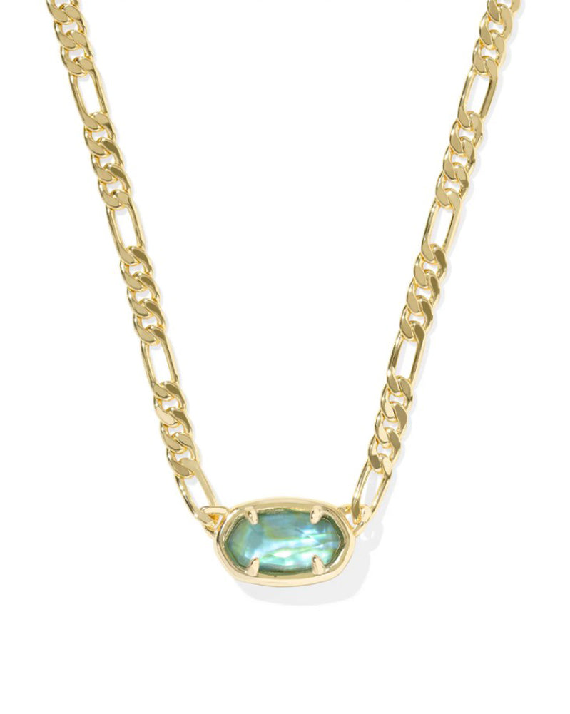 Elisa Figaro Pendant Necklace Gold Deep Aqua Illusion by Kendra Scott