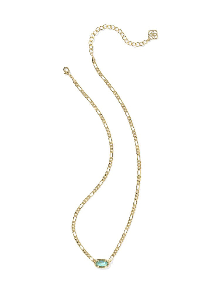 Elisa Figaro Pendant Necklace Gold Deep Aqua Illusion by Kendra Scott