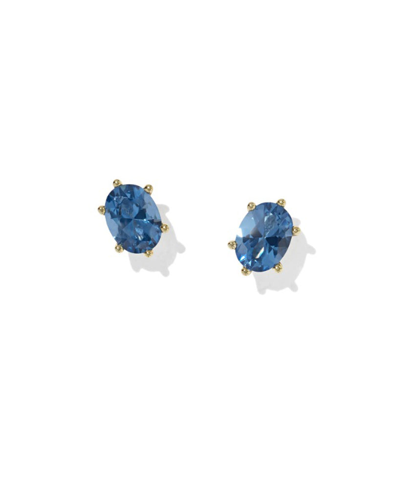 Cailin Crystal Stud Ear Rhod Metal White CZ by Kendra Scott