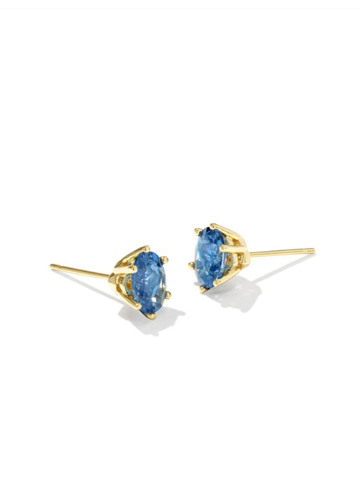 Cailin Crystal Stud Ear Rhod Metal White CZ by Kendra Scott