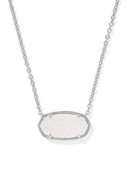 Elisa Statement Pendant Necklace Rhod Iridescent Drusy by Kendra Scott