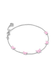 Lillia Butterfly Enamel Delicate Bracelet Rhod Pink by Kendra Scott