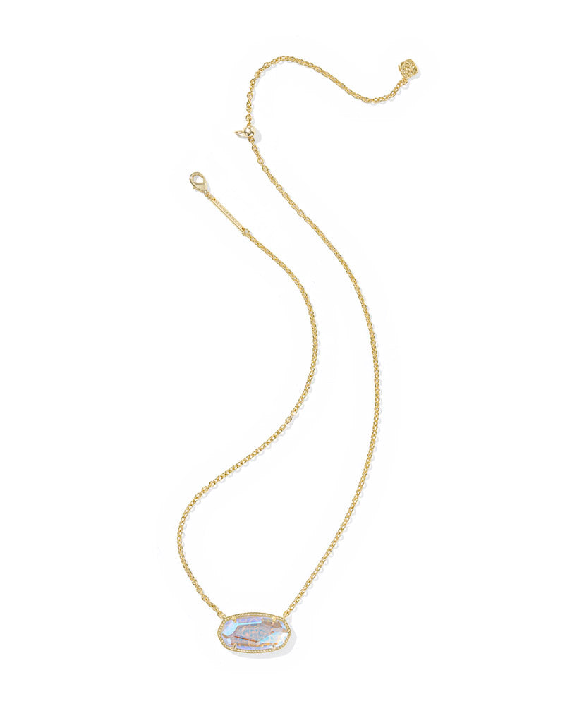 Elisa Statement Pendant Gold Dichroic Glass by Kendra Scott