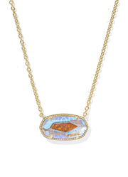 Elisa Statement Pendant Gold Dichroic Glass by Kendra Scott