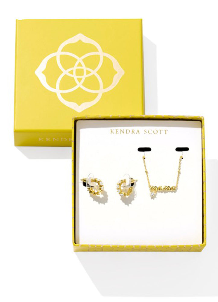 Mama & Cailin Gift Set Gold White Crystal by Kendra Scott