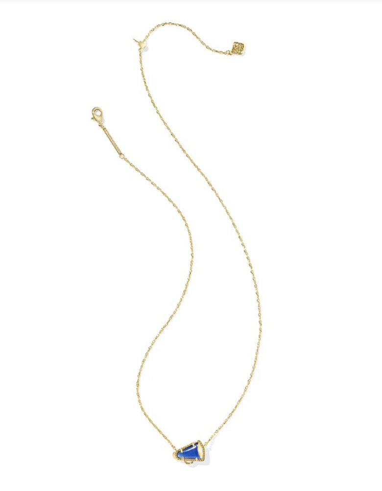 Cheer Short Pendant Necklace Gold Cobalt Illusion by Kendra Scott