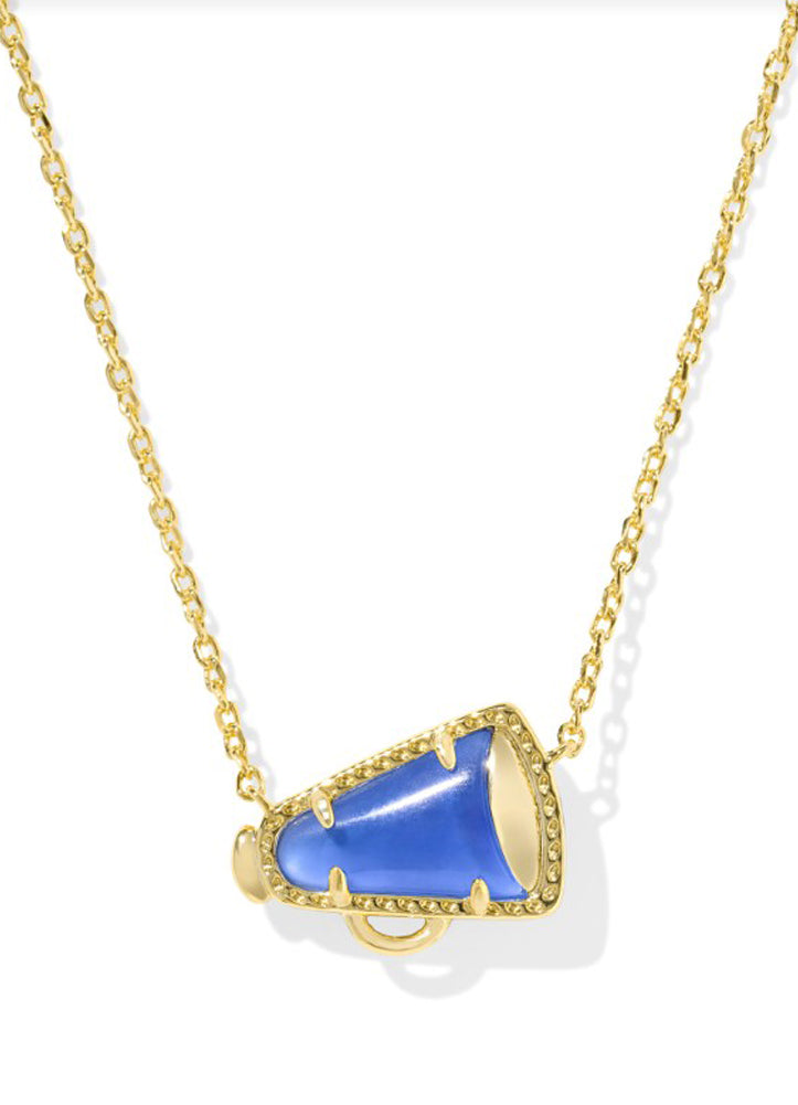 Cheer Short Pendant Necklace Gold Cobalt Illusion by Kendra Scott