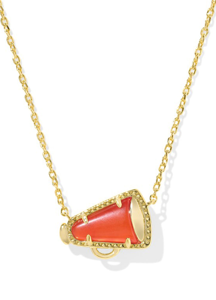 Cheer Short Pendant Necklace Gold Papaya MOP by Kendra Scott