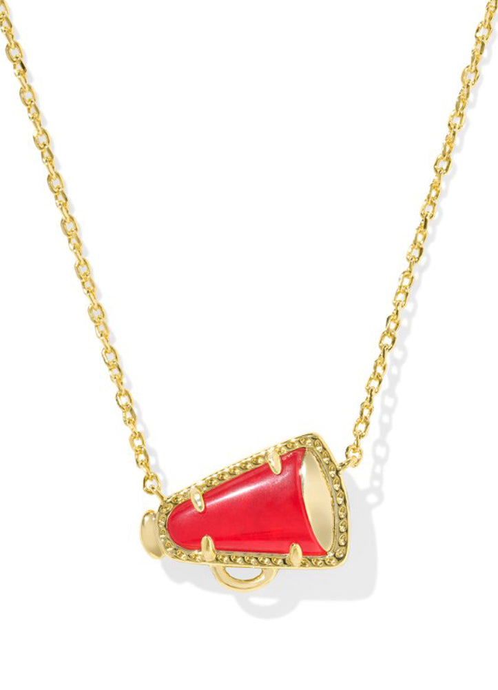 Cheer Short Pendant Necklace Gold Red Illusion by Kendra Scott
