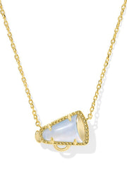 Cheer Short Pendant Gold Periwinkle Illusion by Kendra Scott