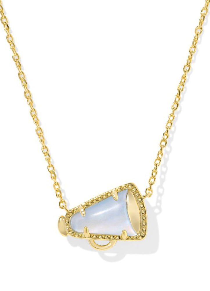 Cheer Short Pendant Gold Periwinkle Illusion by Kendra Scott
