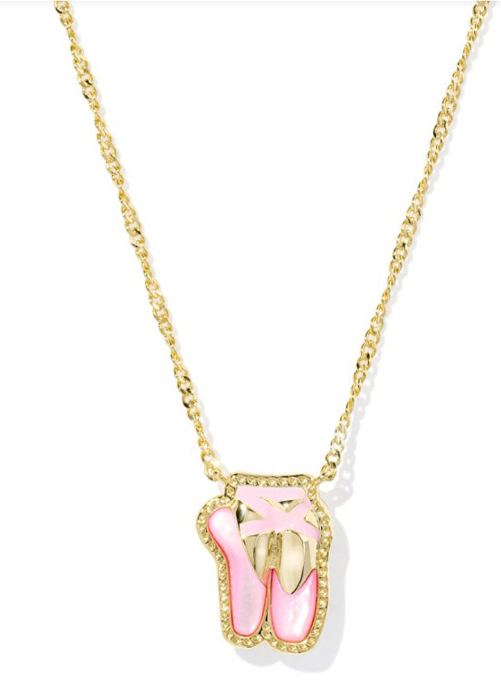 Ballet Short Pendant Necklace Gold Blush Mop by Kendra Scott