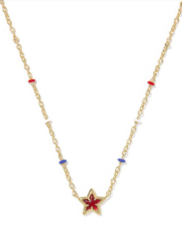 Mini Cassidy Pendant Necklace Gold Red Illusion by Kendra Scott