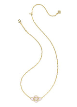 Abbie Medallion Pendant Necklace Gold Pink Mix by Kendra Scott