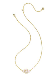 Abbie Medallion Pendant Necklace Gold Pink Mix by Kendra Scott