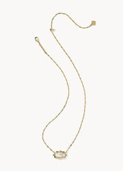 Elisa Scallop Frame Necklace Gold Natural Mop by Kendra Scott