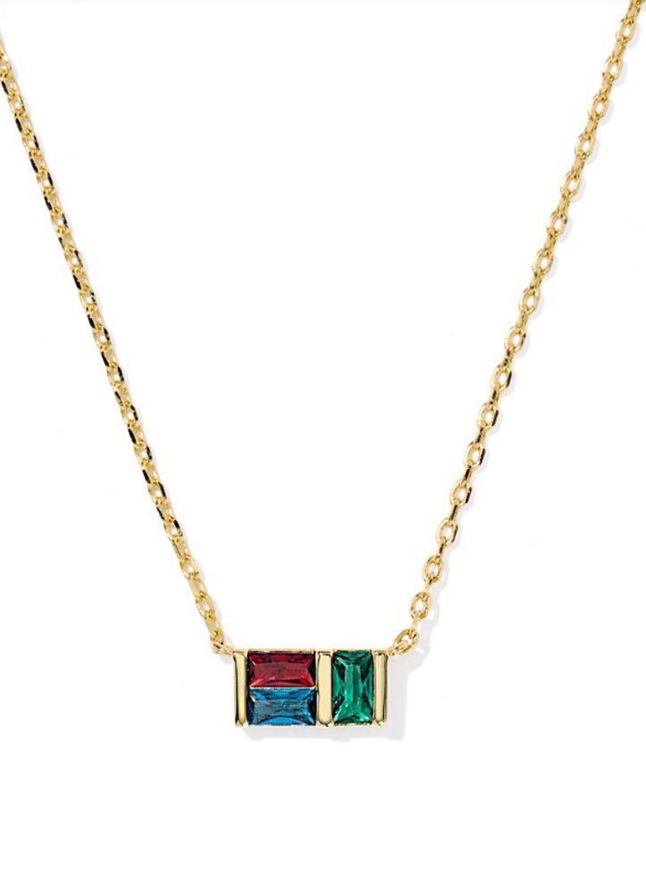 Jamie Short Pendant Necklace Gold Multi Mix by Kendra Scott
