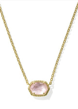 Daphne Frame Pendant Necklace Gold Light Pink Mop by Kendra Scott