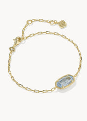 Elaina Luxe Chain Bracelet Gold Light Blue CZ by Kendra Scott