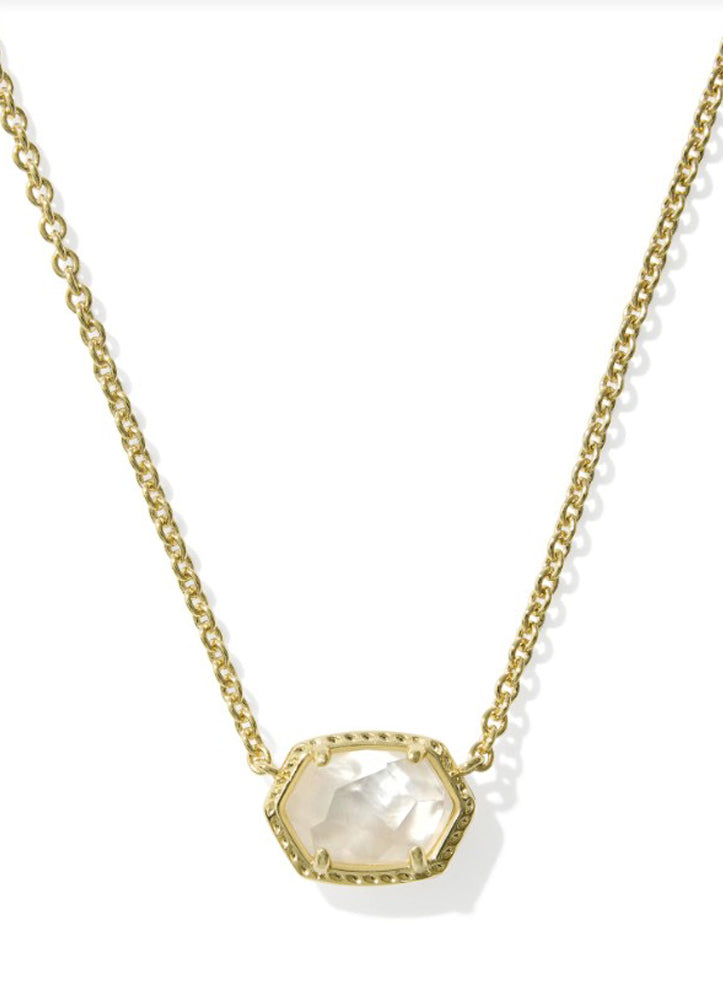 Daphne Frame Pendant Necklace Gold Ivory Mop by Kendra Scott