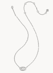 Elisa Luxe Pendant Necklace Rhod White CZ by Kendra Scott