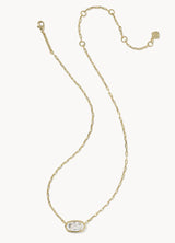 Elisa Luxe Pendant Necklace Gold White CZ by Kendra Scott