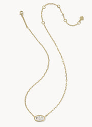 Elisa Luxe Pendant Necklace Gold White CZ by Kendra Scott