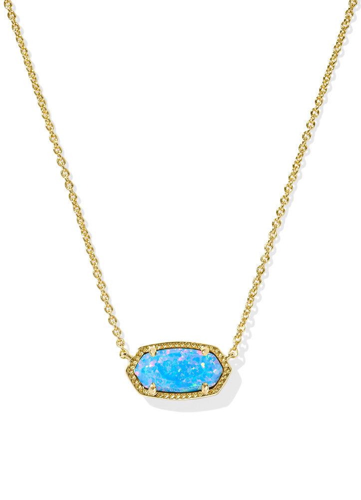 Elisa Necklace Gold Periwinkle Opal by Kendra Scott