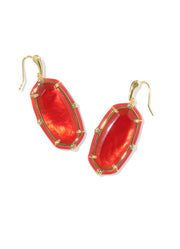 Elle Enamel Drop Earring Gold Red Illusion by Kendra Scott
