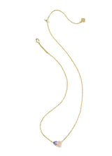 Tatum Short Pendant Necklace Gold Purple Mix by Kendra Scott