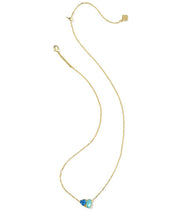 Tatum Short Pendant Necklace Light Blue Mix by Kendra Scott