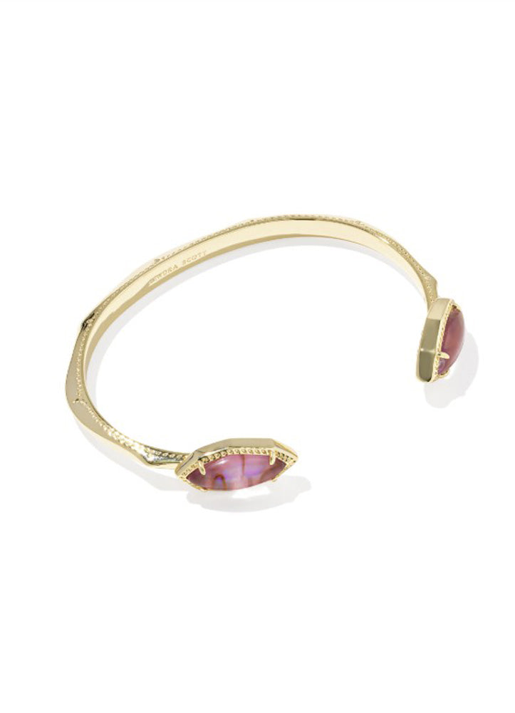 Ophelia Cuff Bracelet Gold Light Mauve Illusion by Kendra Scott