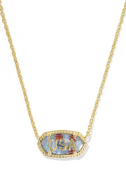 Elisa USA Pendant Necklace Gold Red White Blue Illusion by Kendra Scott