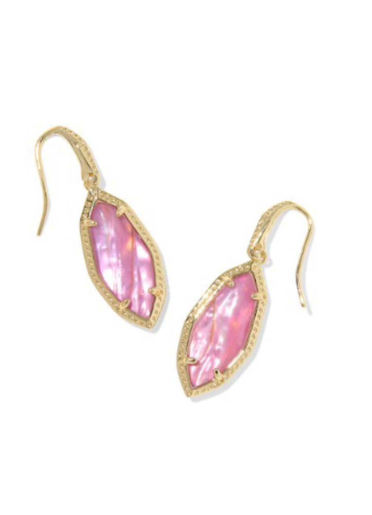 Ophelia Small Drop Earring Gold Iridescent Abalone by Kendra Scott
