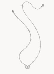 Cailey Butterfly Pendant Necklace Rhod Ivory Mop by Kendra Scott