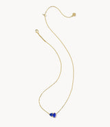 Tatum Short Pendant Necklace Gold Cobalt Mix by Kendra Scott