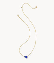 Tatum Short Pendant Necklace Gold Cobalt Mix by Kendra Scott