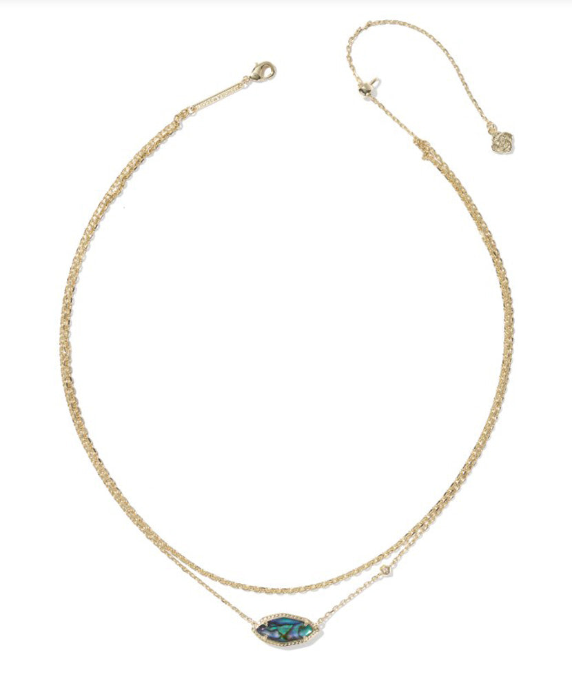 Ophelia Multi Strand Necklace Gold Abalone Shell by Kendra Scott