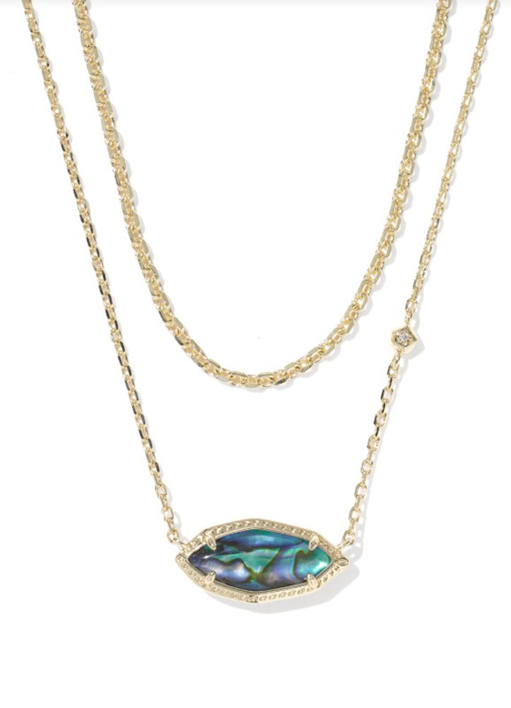 Ophelia Multi Strand Necklace Gold Abalone Shell by Kendra Scott