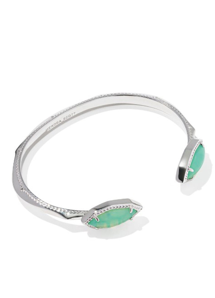 Ophelia Cuff Bracelet Rhod Mint Iridescent Abalone by Kendra Scott